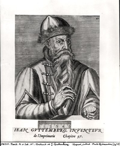 Portrait of Johannes Gutenberg by Albrecht Mentz
